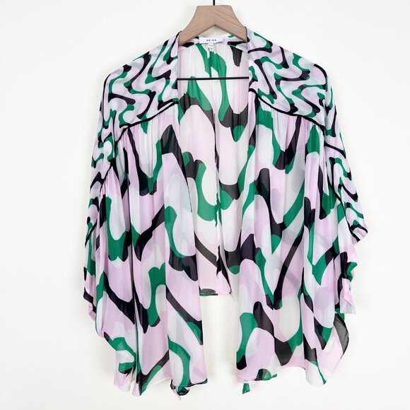 REISS Paige Resort Shawl Top Cardigan Resortwear Swim Cover 70s Abstract Print - Picture 5 of 12